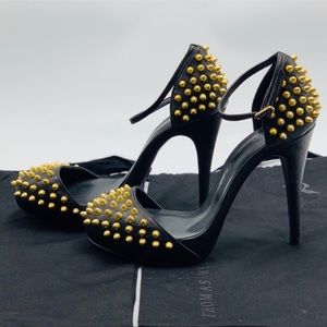 NWT Thomas Wylde Semi-Automatic Black Studded Pump
